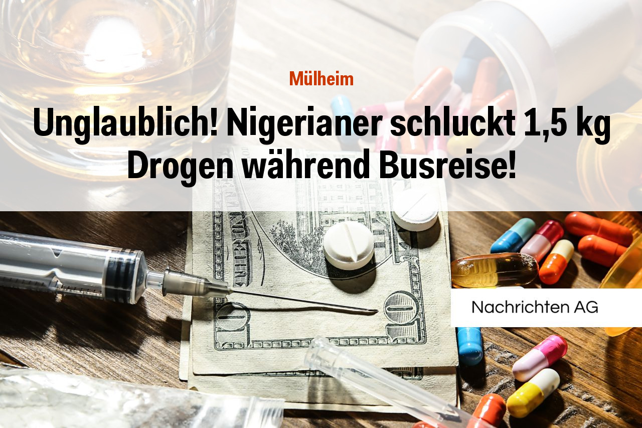 Unglaublich! Nigerianer schluckt 1,5 kg Drogen während Busreise!